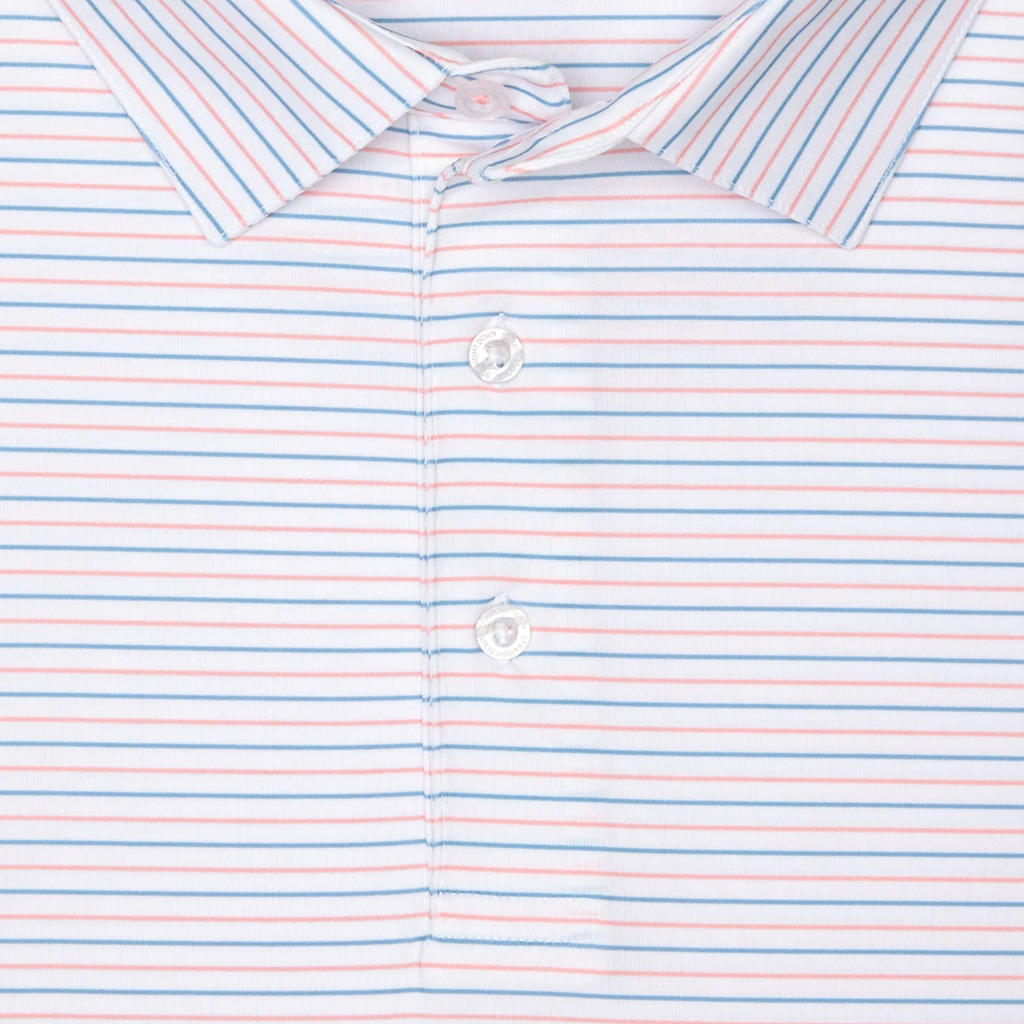 Straight Down 2027 PGA Championship Preserve Stripe Polo in Spritz