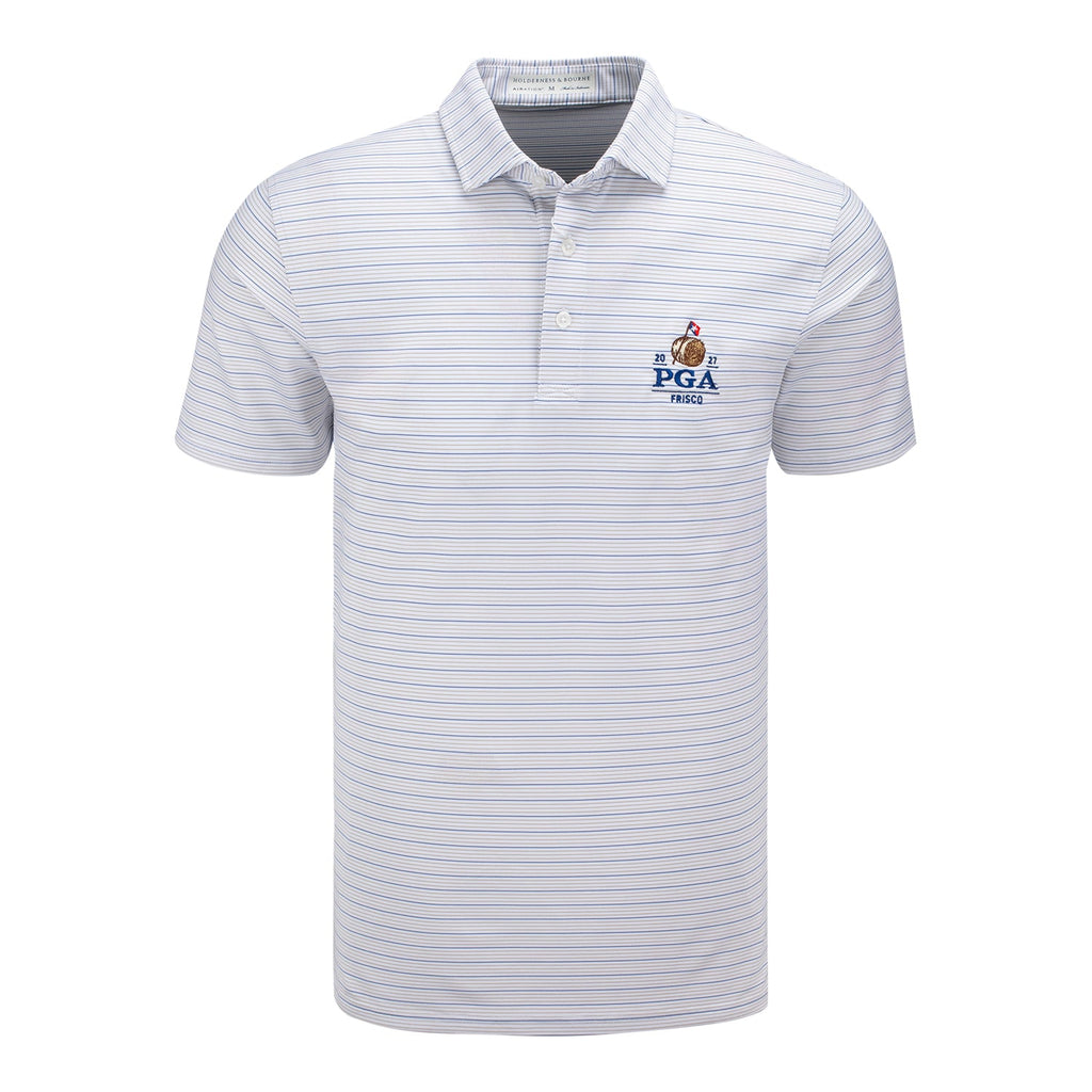 Holderness & Bourne 2027 PGA Championship Stanley Polo in White and Blue