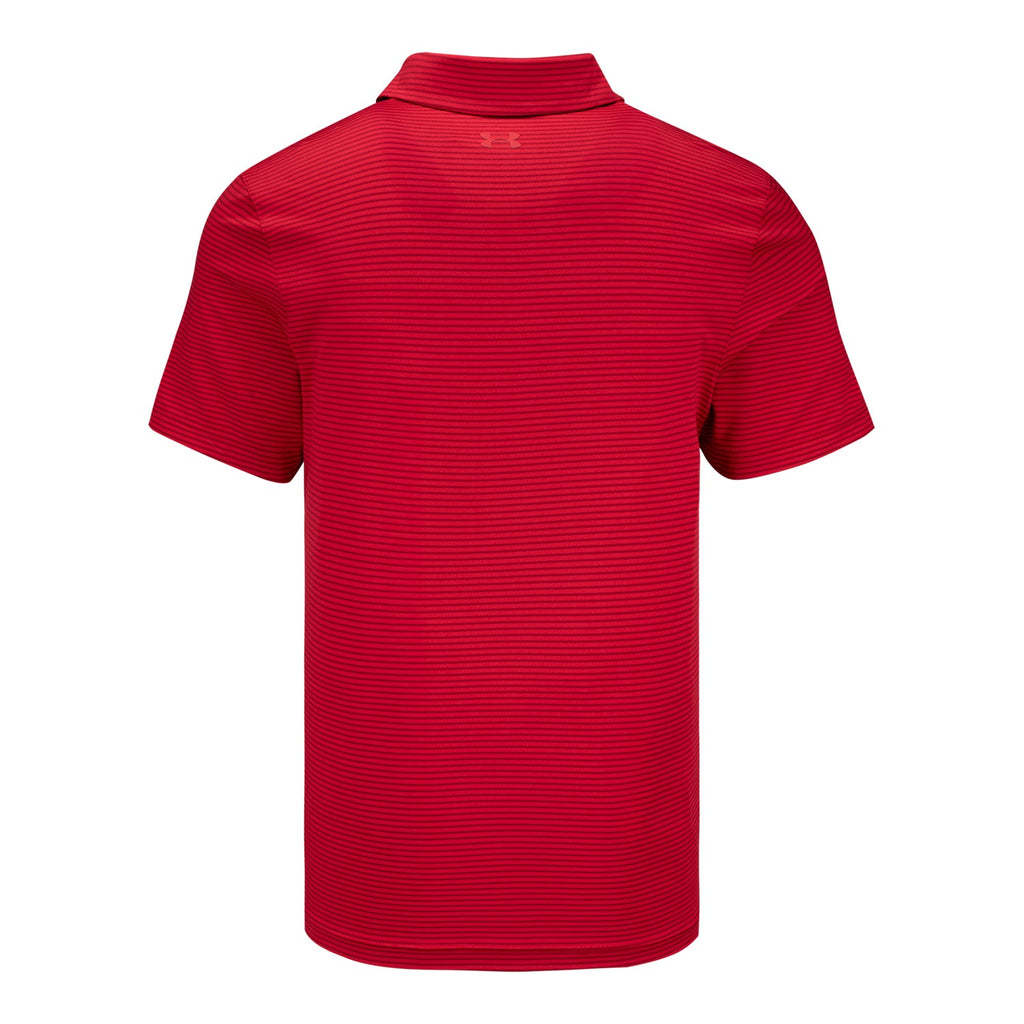 Under Armour 2027 PGA Championship Drive Stripe Polo in Red and Navy