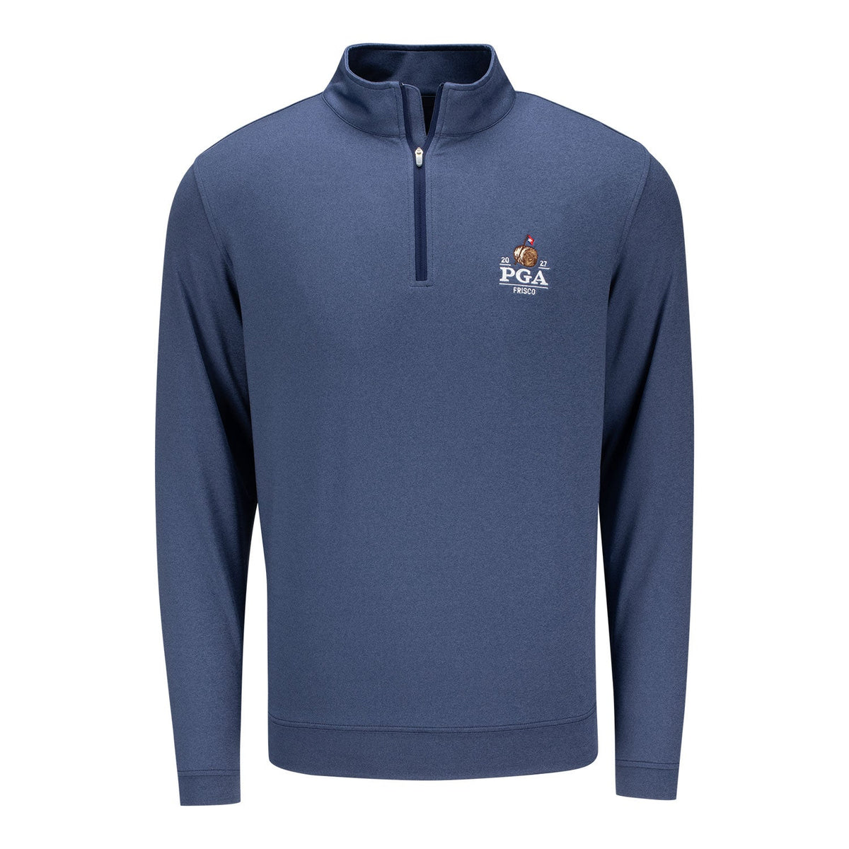 Peter Millar 2027 PGA Championship Perth Mélange Performance Quarter Zip in Navy