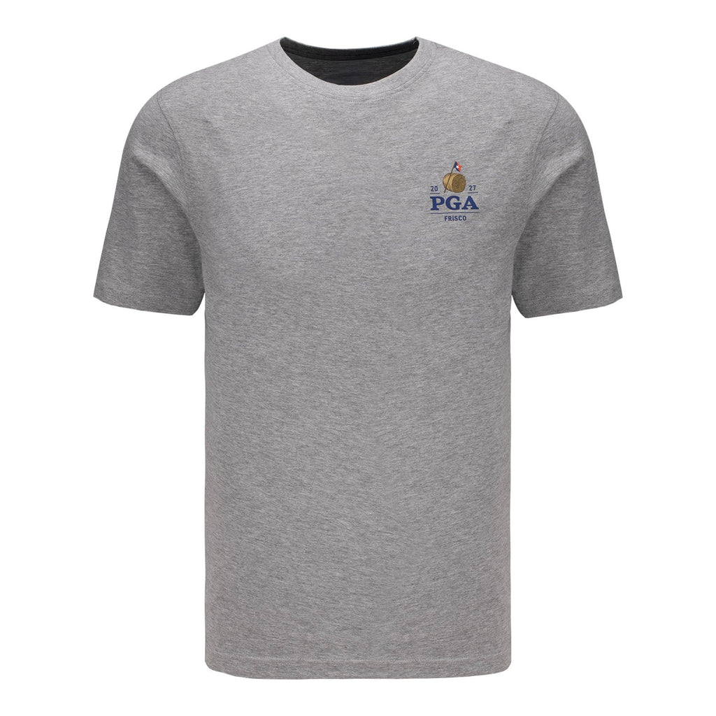 Ahead 2027 PGA Championship Pembroke Texas Flag Text T-Shirt in Heather Grey
