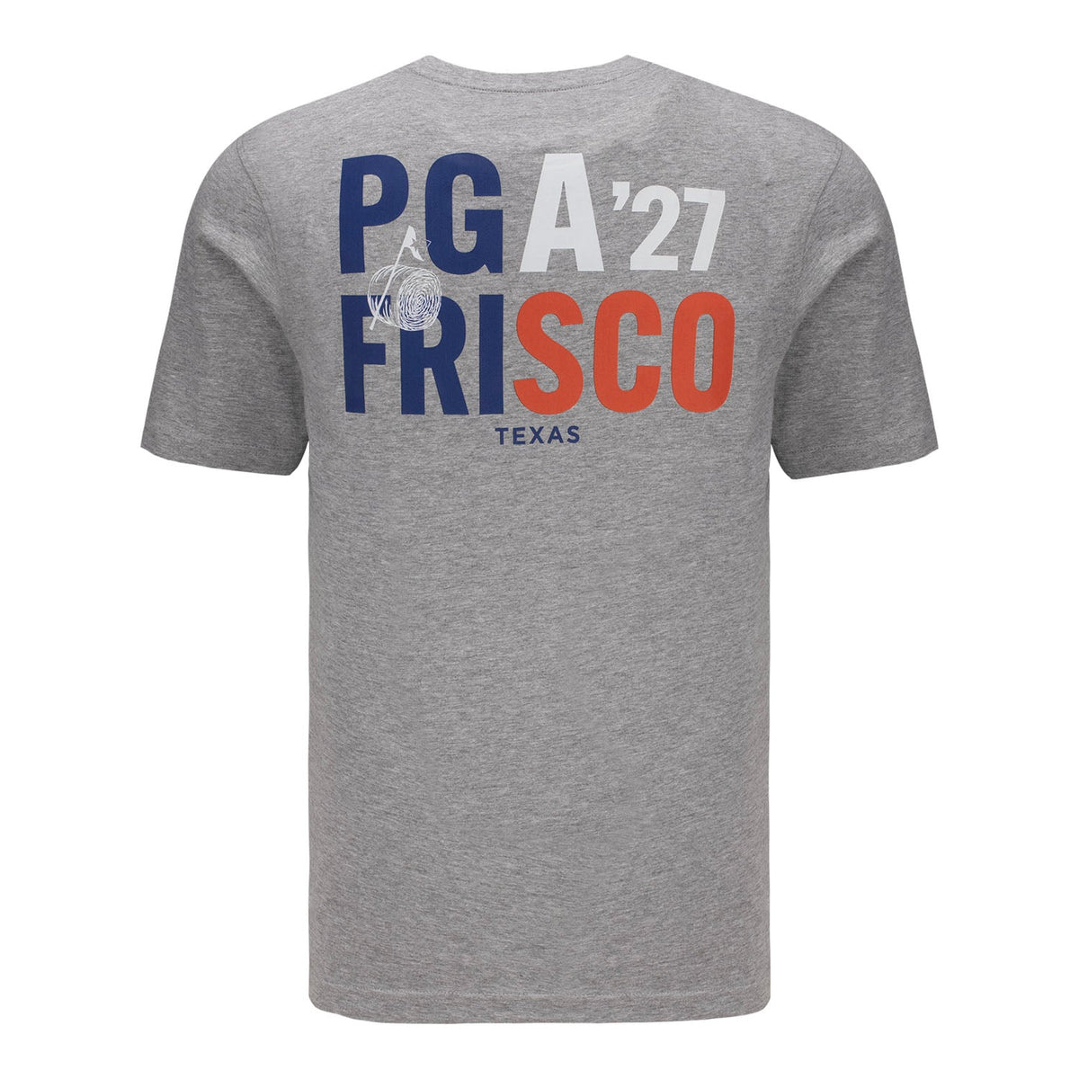 Ahead 2027 PGA Championship Pembroke Texas Flag Text T-Shirt in Heather Grey
